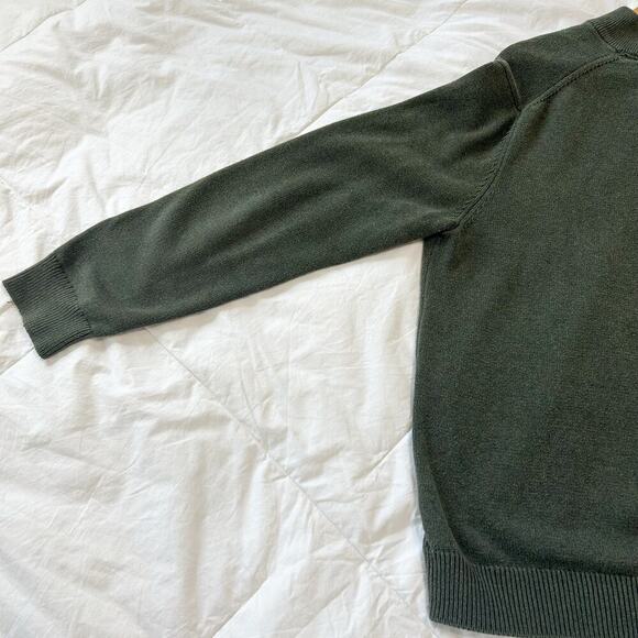 Frederick Anderson Copenhagen Green Cotton Quarter Snap Sweater Men’s Size XL - Picture 6 of 6